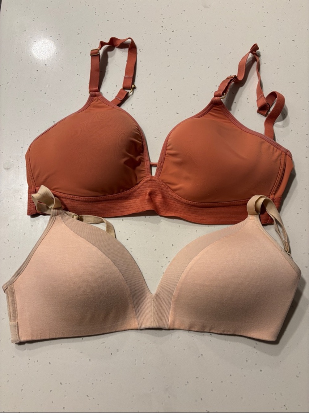 Lively Terracotta and Nude Seamless T-Shirt Bras - 2-Pack